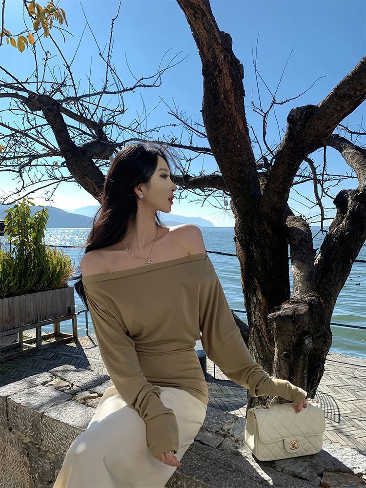 Женская трикотажная футболка Ele Long Sve: весенняя модная модель с приталенным силуэтом, на одно плечо, для повседневной носки, базовый крой
Женская трикотажная футболка Ele Long Sve: весенняя модная модель с приталенным силуэтом, на одно плечо, для повседневной носки, базовый крой