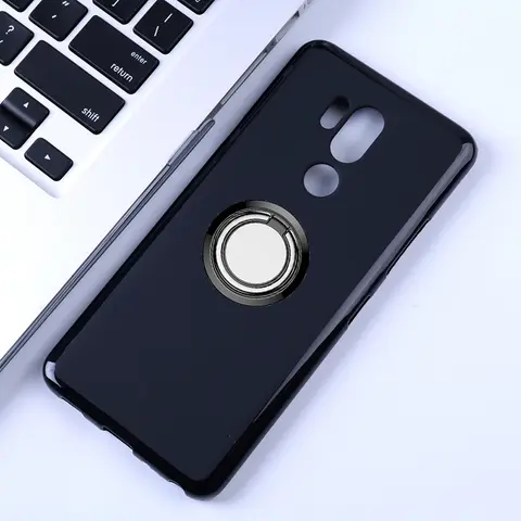 for LG G7 One Plus ThinQ Back Ring Holder Bracket Phone Case Cover Phone TPU Soft Silicone Cases for LG Q9 One X5 LMQ910UM