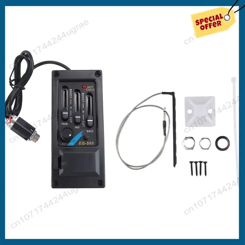-A15I EQ-505 Гитарный седло-звукосниматель, 3-полосный эквалайзер, эквалайзер для левой руки, система предусилителя для акустической гитары, эквалайзер, пьезо
-A15I EQ-505 Гитарный седло-звукосниматель, 3-полосный эквалайзер, эквалайзер для левой руки, система предусилителя для акустической гитары, эквалайзер, пьезо