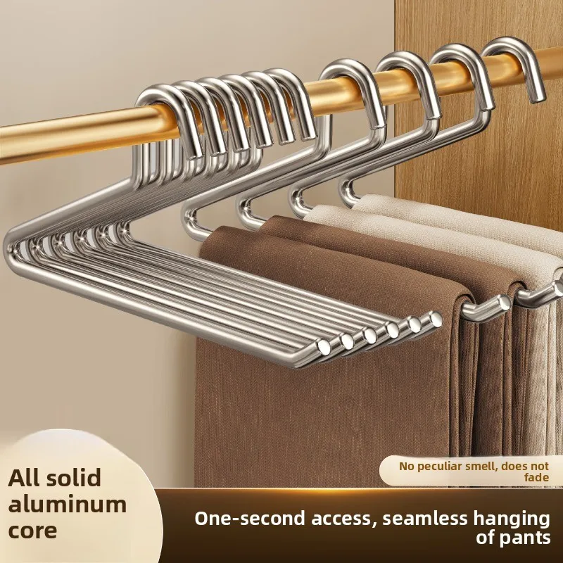 5PCS Space Aluminum Goose Shape Pants Hanger, Thickened Non Slip Traceless Trouser Rack,Space Saving Pant Rack for Wardrobe Home
5PCS Space Aluminum Goose Shape Pants Hanger, Thickened Non Slip Traceless Trouser Rack,Space Saving Pant Rack for Wardrobe Home