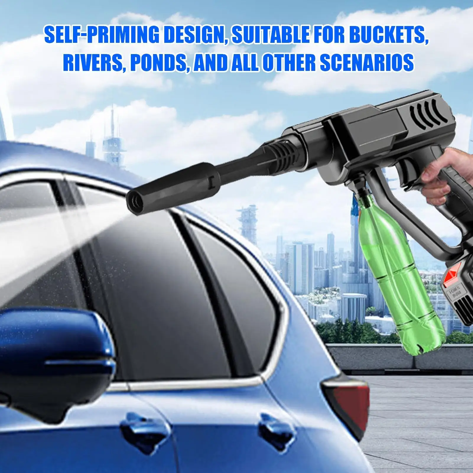 Portable Power Washer Portable High Pressure Cordless Power Cleaner Rechargeable Cleaning Sprayer With 5m Hose Handheld Car Wash
Portable Power Washer Portable High Pressure Cordless Power Cleaner Rechargeable Cleaning Sprayer With 5m Hose Handheld Car Wash