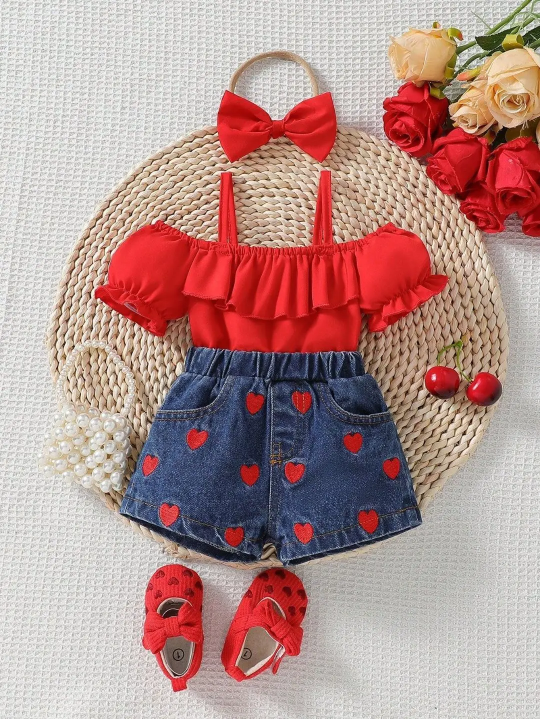 2025 Korean Summer Kid Baby Girl 2PC Clothes Set Cotton Short Sleeve Top Simple Versatile Denim Shorts Suit Toddler Girl Outfits
2025 Korean Summer Kid Baby Girl 2PC Clothes Set Cotton Short Sleeve Top Simple Versatile Denim Shorts Suit Toddler Girl Outfits