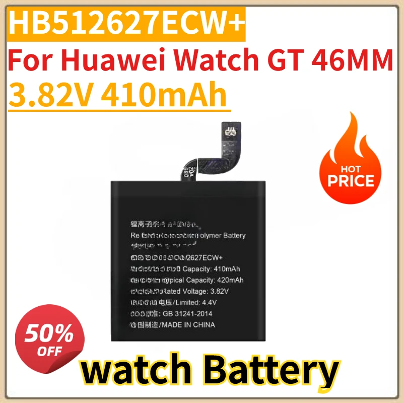 High Quality New HB512627ECW+ Watch Battery 3.82V 410mAh for Huawei Watch GT 46MM
High Quality New HB512627ECW+ Watch Battery 3.82V 410mAh for Huawei Watch GT 46MM