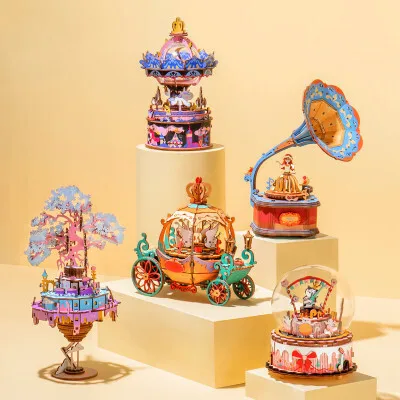 Exquisite small musical instrument decoration, music box handmade wooden 3D puzzle. DIY assembling music box. birthday gifts
Exquisite small musical instrument decoration, music box handmade wooden 3D puzzle. DIY assembling music box. birthday gifts