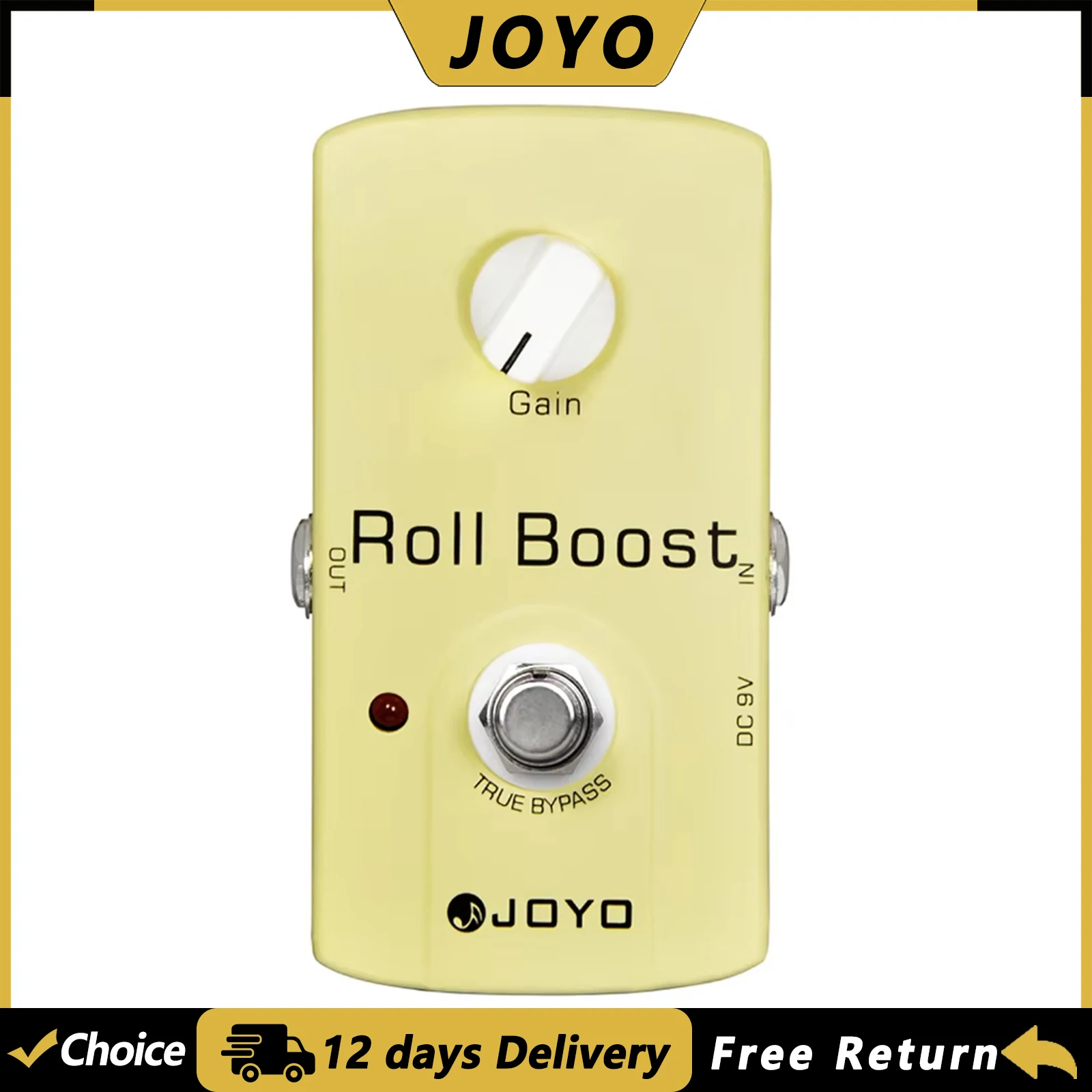 JOYO JF-38 Guitar Roll Boost Effect Pedal Clean And Clear Transparent Guitar Tone Boost Pedal Guitar Parts & Accessories
JOYO JF-38 Guitar Roll Boost Effect Pedal Clean And Clear Transparent Guitar Tone Boost Pedal Guitar Parts & Accessories