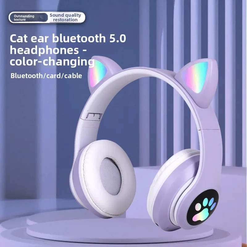 Headset Bluetooth Headset STN-28 Cat Ear Heavy Bass Flashing Luminous Wireless Sports Card Headset
Headset Bluetooth Headset STN-28 Cat Ear Heavy Bass Flashing Luminous Wireless Sports Card Headset
