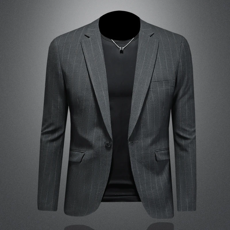 Мужской повседневный деловой пиджак, однотонный, больших размеров, модный, приталенный, осенний, новый, из полиэстеровой смеси
Мужской повседневный деловой пиджак, однотонный, больших размеров, модный, приталенный, осенний, новый, из полиэстеровой смеси