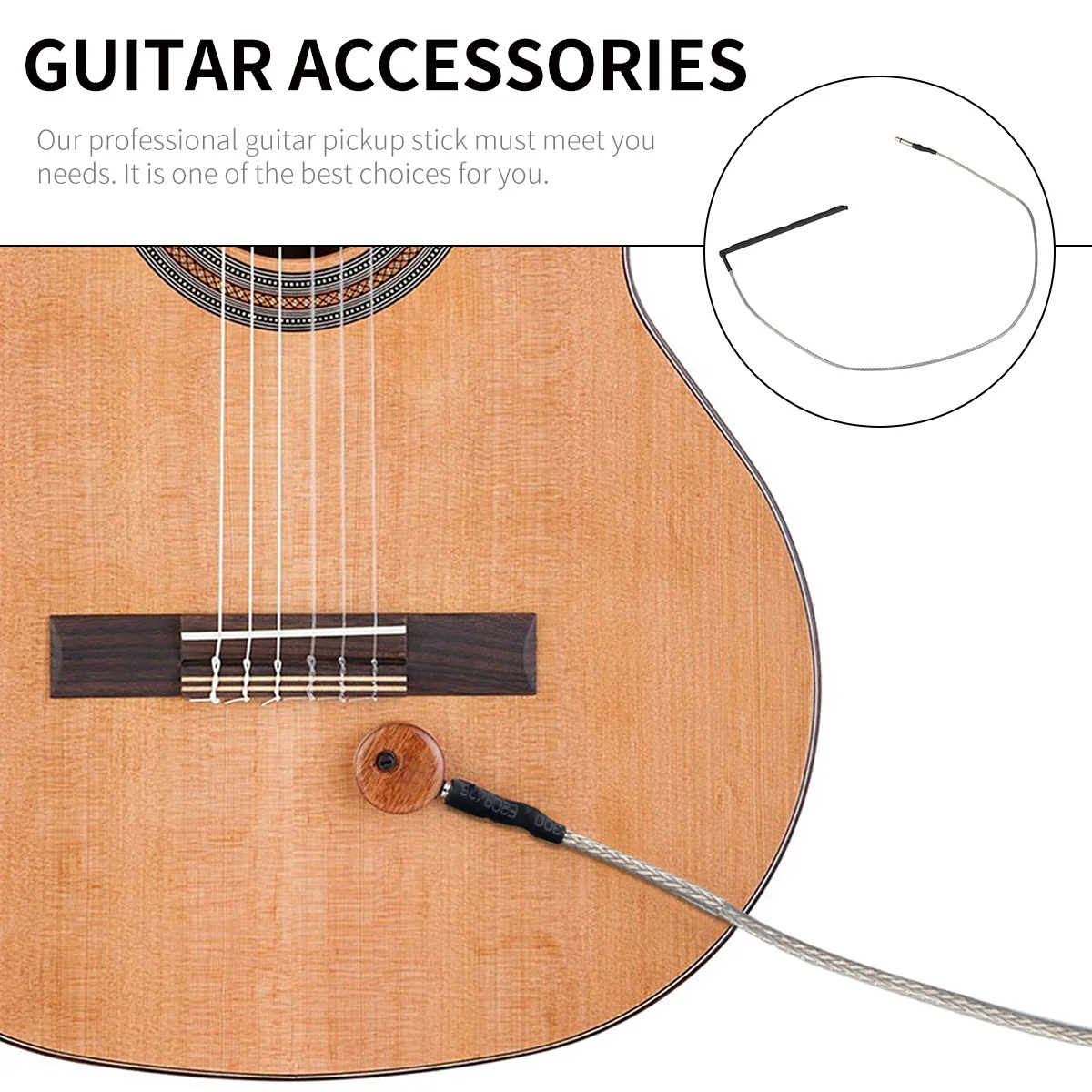 1Pcs Professional Guitar Piezo Pickup Stick High Performance Transducer for Acoustic Sound Reproduction Black Silver
1Pcs Professional Guitar Piezo Pickup Stick High Performance Transducer for Acoustic Sound Reproduction Black Silver