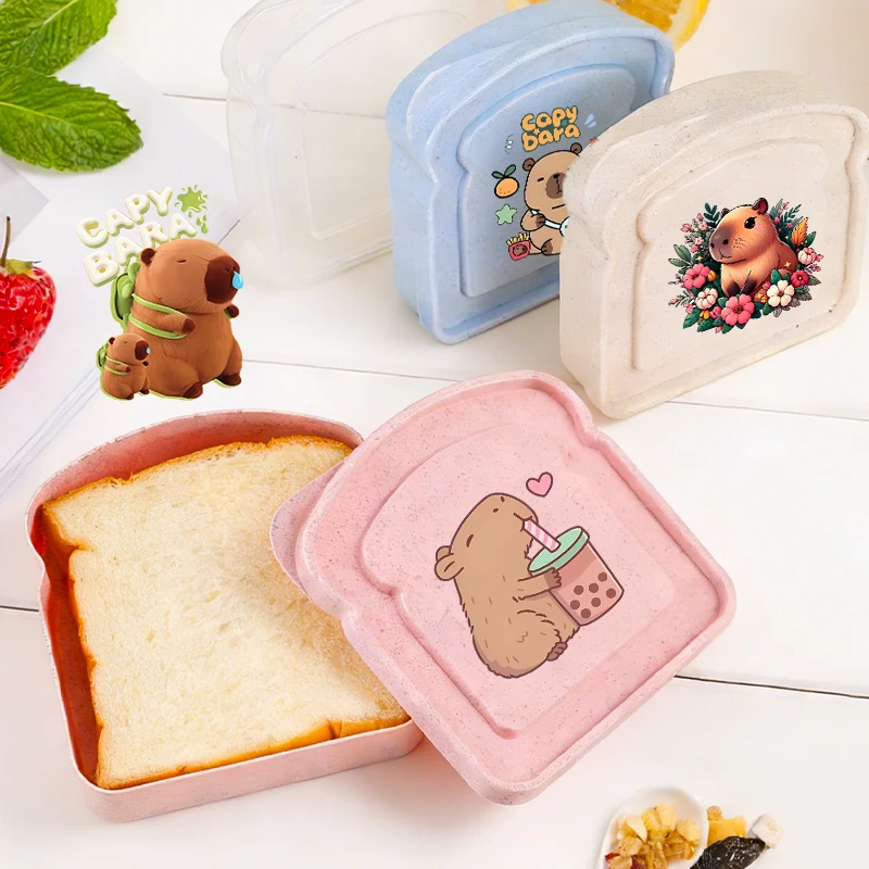 Capybara Boy Girl Student Lunch Toast Boxes Bread with Lid Organizer Kids Cute Anime Print Portable Sandwich Container Game Gift
Capybara Boy Girl Student Lunch Toast Boxes Bread with Lid Organizer Kids Cute Anime Print Portable Sandwich Container Game Gift