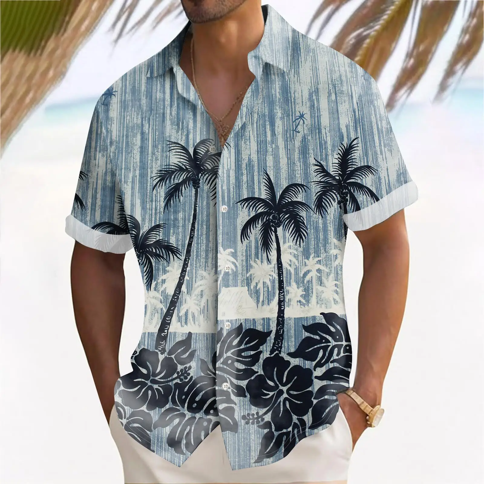 Flower And Coconut Tree Printed Shirts Summer Vacation Casual Beach Short Sleeve Lapel Tops Unisex Loose Harajuku Hawaiian Shirt
Flower And Coconut Tree Printed Shirts Summer Vacation Casual Beach Short Sleeve Lapel Tops Unisex Loose Harajuku Hawaiian Shirt