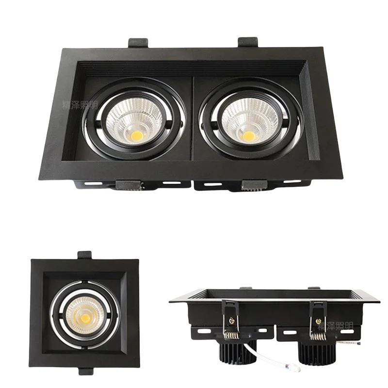 Square Dual Head Embedded COB Dimmable LED Spotlight 7W10W12W20W24W30W36W Anti Glare Bulb Ceiling Light Lamp AV85-290V Indoor
Square Dual Head Embedded COB Dimmable LED Spotlight 7W10W12W20W24W30W36W Anti Glare Bulb Ceiling Light Lamp AV85-290V Indoor