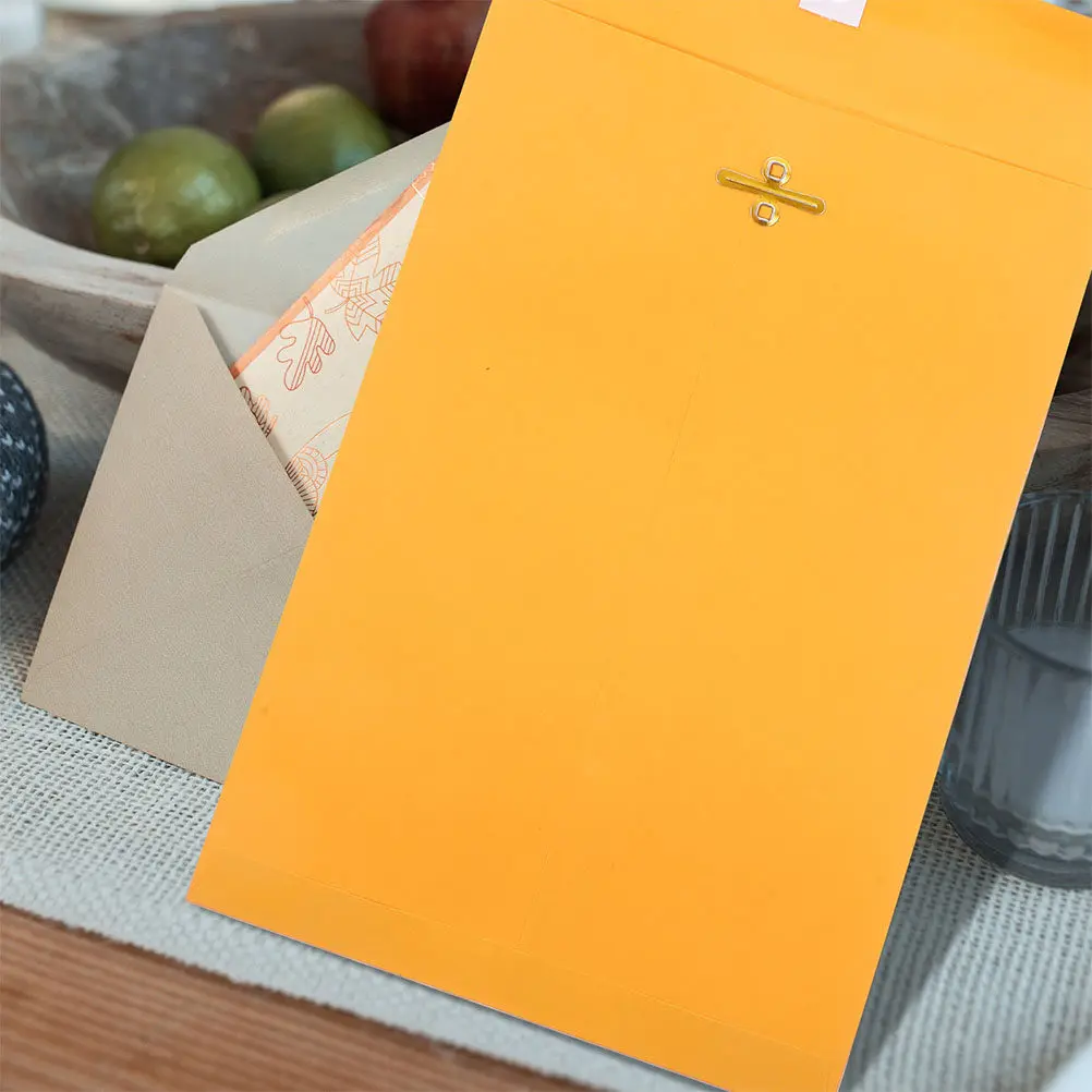 100Pcs Yellow Clasp Envelopes Letter Size Business Mailing Envelope for Documents Contracts Reports File Storage Office
100Pcs Yellow Clasp Envelopes Letter Size Business Mailing Envelope for Documents Contracts Reports File Storage Office