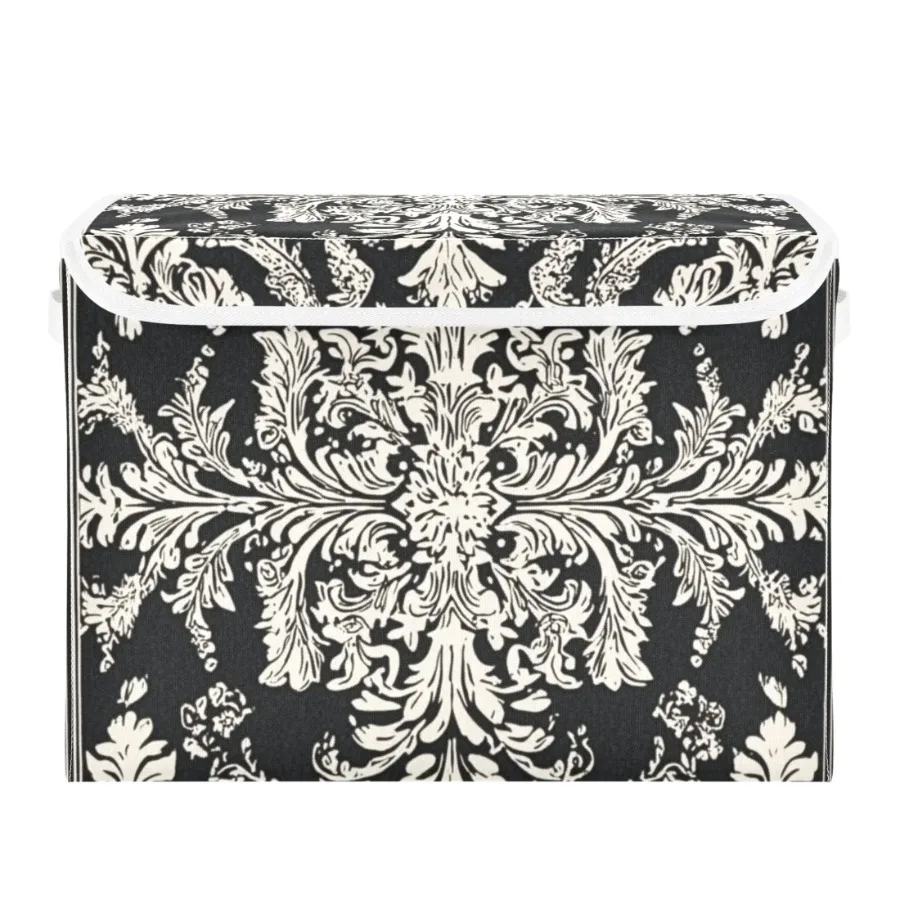 Black and White Paisley Flowers Pattern Foldable Storage Bin with Lid and Handle Collapsible Storage Box 16.5 x 12.6 x 11.8 inc
Black and White Paisley Flowers Pattern Foldable Storage Bin with Lid and Handle Collapsible Storage Box 16.5 x 12.6 x 11.8 inc