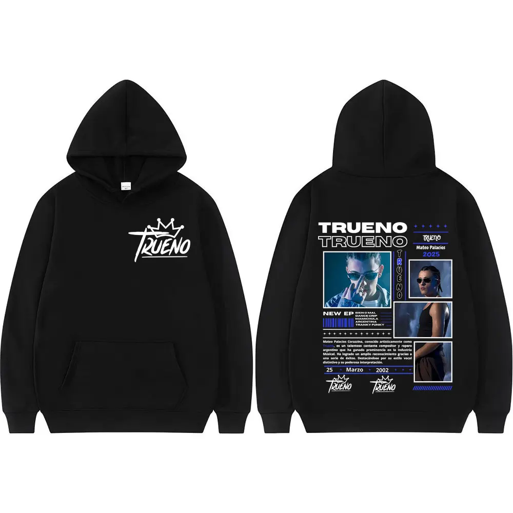 Rapper Trueno Mateo Palacios Album Tour 2025 Merch Hoodie Men Women Hip Hop Gothic Long Sleeve Sweatshirt Vintage Casual Hoodies
Rapper Trueno Mateo Palacios Album Tour 2025 Merch Hoodie Men Women Hip Hop Gothic Long Sleeve Sweatshirt Vintage Casual Hoodies