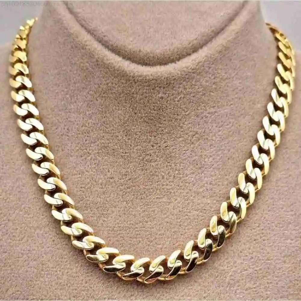 Factory Heavy 16mm Cuban Link Chain Miami Plain Hip Hop Necklace 14K 18K Gold Plating Cuban Chain
Factory Heavy 16mm Cuban Link Chain Miami Plain Hip Hop Necklace 14K 18K Gold Plating Cuban Chain