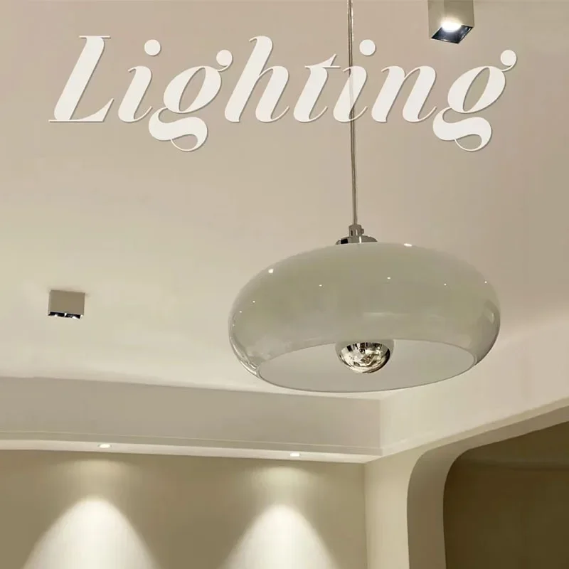 Medieval French milk white Bauhaus glass chandelier Nordic restaurant bedroom bedside porch bar Zhongshan lamps
Medieval French milk white Bauhaus glass chandelier Nordic restaurant bedroom bedside porch bar Zhongshan lamps