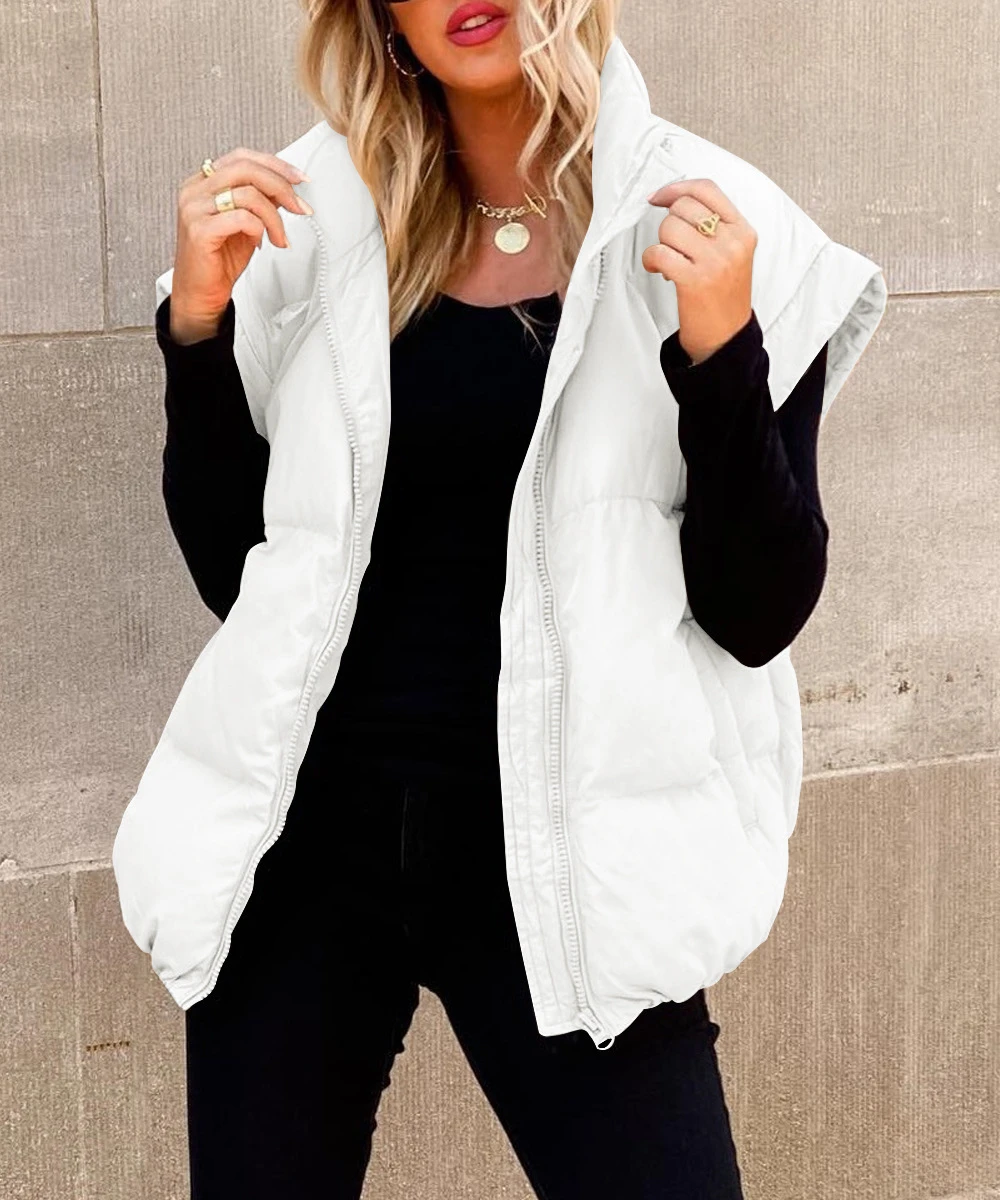 2023 Turtleneck Loose Tank Coat Zipper Fashion Pocket Warm Women Cotton Vest Jacket Casual Commuter Autumn Winter Coat
2023 Turtleneck Loose Tank Coat Zipper Fashion Pocket Warm Women Cotton Vest Jacket Casual Commuter Autumn Winter Coat