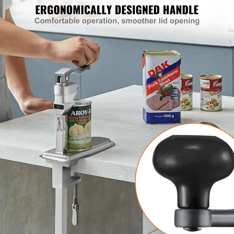 Manual Can Opener, Sturdy Table-Mounted Opener for Big Cans, Durable with Stand, Height-Adjustable Professional Bottle Opener
Manual Can Opener, Sturdy Table-Mounted Opener for Big Cans, Durable with Stand, Height-Adjustable Professional Bottle Opener