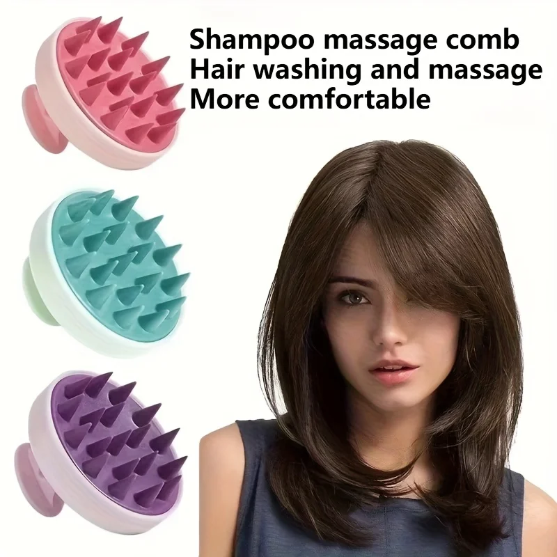 Shampoo Massage Comb, Double-headed Scalp Shower Comb, Soft Rubber Bristles, Deep Cleansing, Anti-Dandruff & Anti-Split Ends, Gentle Detangling, Ergonomic Non-slip Handle, Durable, Household Salon Hair Care Tool in Pink, Green, Purple, Ideal Gift
Shampoo Massage Comb, Double-headed Scalp Shower Comb, Soft Rubber Bristles, Deep Cleansing, Anti-Dandruff & Anti-Split Ends, Gentle Detangling, Ergonomic Non-slip Handle, Durable, Household Salon Hair Care Tool in Pink, Green, Purple, Ideal Gift