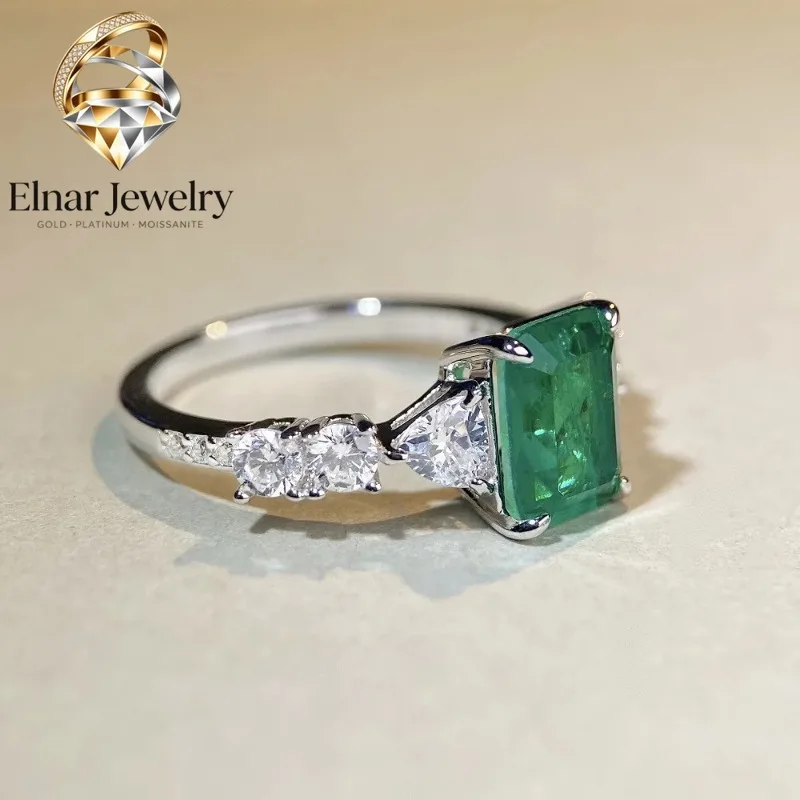 Elnar Jewelry Luxury Solid Platinum PT950 Women's Emerald Cotton Muzuo Diamond Ring Seiko Caibao Moissanite Diamond Ring
Elnar Jewelry Luxury Solid Platinum PT950 Women's Emerald Cotton Muzuo Diamond Ring Seiko Caibao Moissanite Diamond Ring