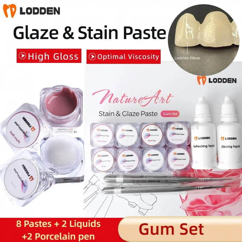 Glazing & Staining Paste Gum Set Dental Porcelain Paste19Colors Stain Paste 4g/bottle & Liquid 25ml*2
Glazing & Staining Paste Gum Set Dental Porcelain Paste19Colors Stain Paste 4g/bottle & Liquid 25ml*2