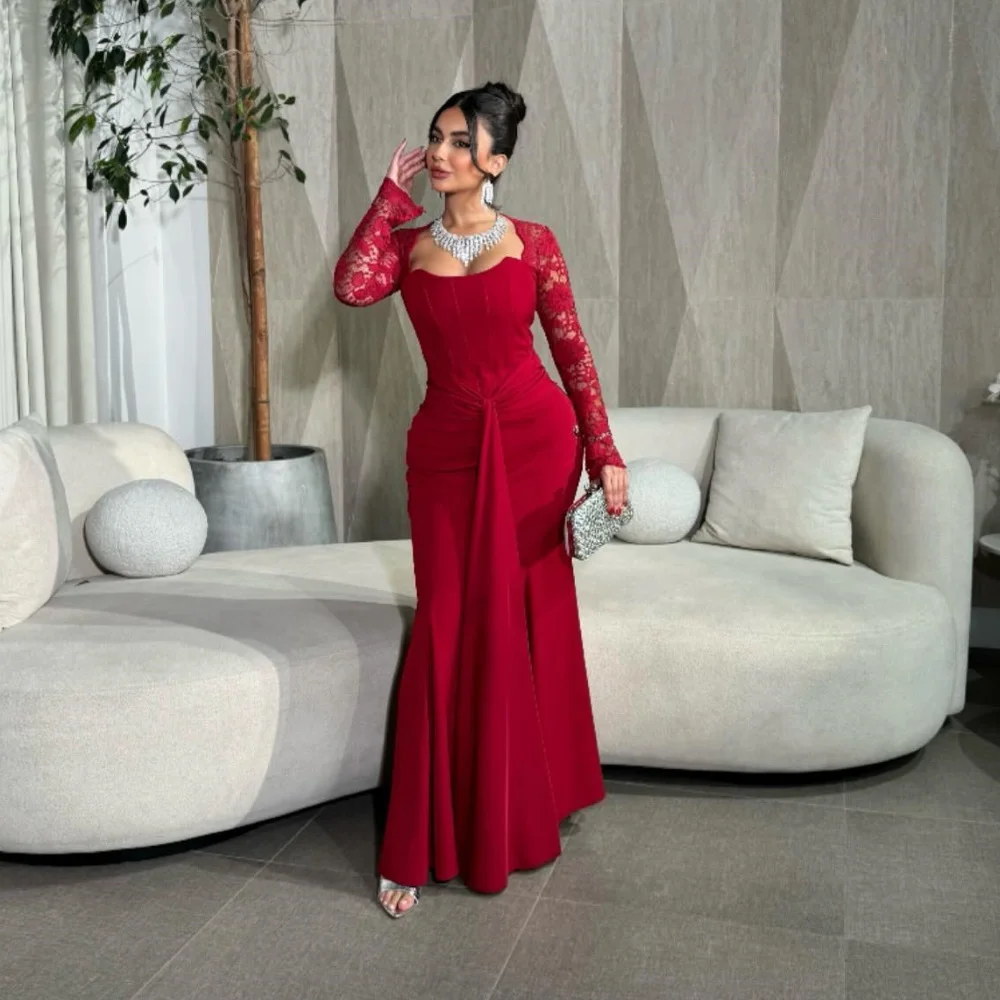 Evening Dresses for Women Vestidos de festa Elegant Crepe Long Lace Up Dress Square Collar Custom Formal Cocktail Prom Gown
Evening Dresses for Women Vestidos de festa Elegant Crepe Long Lace Up Dress Square Collar Custom Formal Cocktail Prom Gown