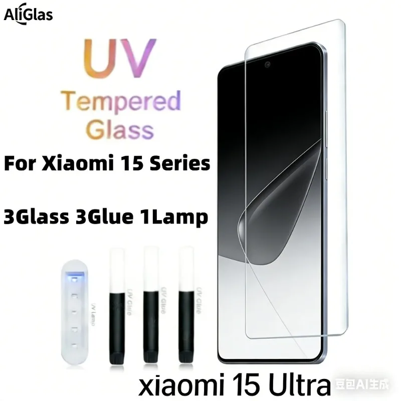 3PCS Fingerprint Unlock Curved HD Full Glue UV Tempered Glass for Xiaomi 14 15 Ultra Screen Protector for Xiaomi 15S 15 14 Pro
3PCS Fingerprint Unlock Curved HD Full Glue UV Tempered Glass for Xiaomi 14 15 Ultra Screen Protector for Xiaomi 15S 15 14 Pro