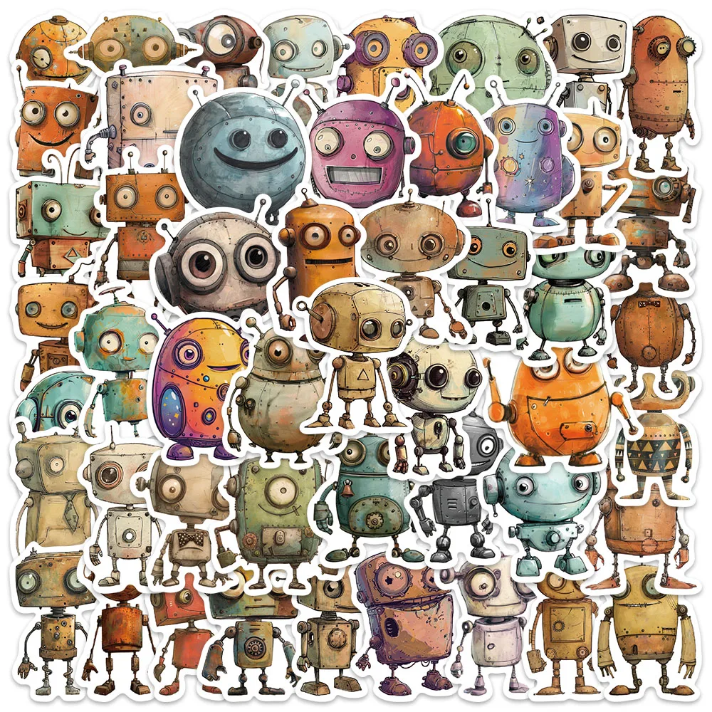 50pcs Cute Cartoon Whimsical Robots Stickers For Laptop Water Bottle Luggage Notebook Waterproof Graffiti Vinyl Decals
50pcs Cute Cartoon Whimsical Robots Stickers For Laptop Water Bottle Luggage Notebook Waterproof Graffiti Vinyl Decals