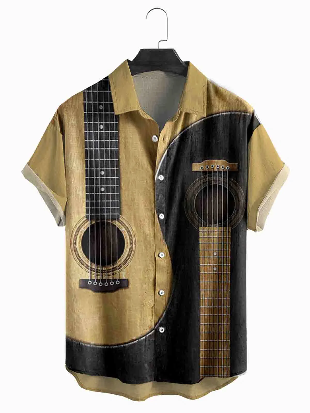 Hawaiian Men's Shirt Guitar Print Music Casual Summer Poacket Short Sleeve Shirt Beach Vacation Party Wear
Hawaiian Men's Shirt Guitar Print Music Casual Summer Poacket Short Sleeve Shirt Beach Vacation Party Wear