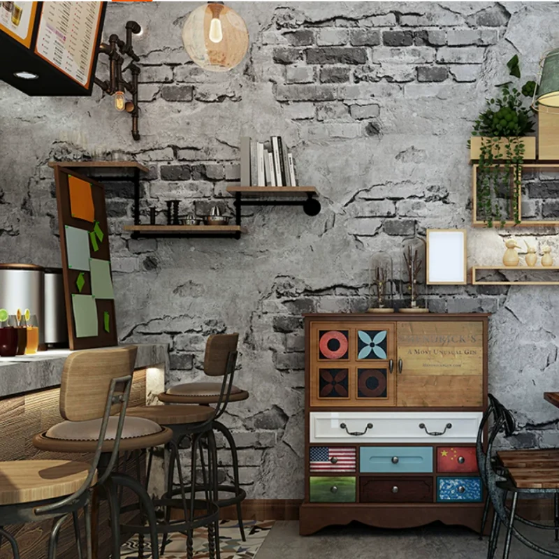 Retro cement brick patterned wallpaper self-adhesive simulation brick sticker waterproof and moisture-proof commercial use mural
Retro cement brick patterned wallpaper self-adhesive simulation brick sticker waterproof and moisture-proof commercial use mural