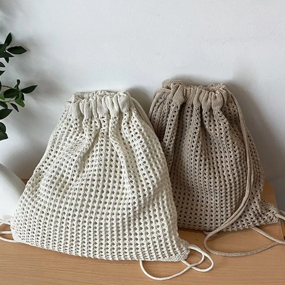 Solid Color Knitting Shoulder Bag Large Capacity Hollow Out Bohemian Crochet Backpack Lazy Style Versatile
Solid Color Knitting Shoulder Bag Large Capacity Hollow Out Bohemian Crochet Backpack Lazy Style Versatile