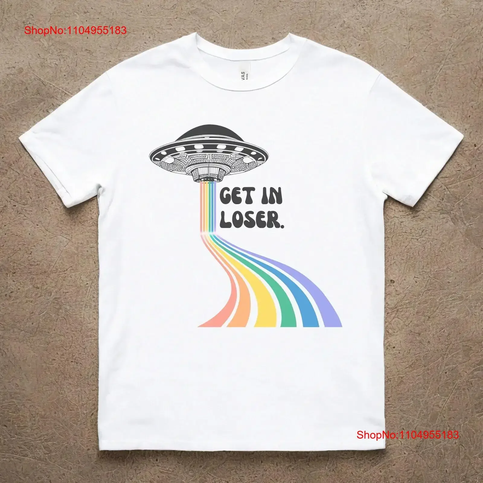 Get in Loser Alien Abduction T Shirt UFO Rainbow Retro Funny Flying Saucer Pride Oversized Plus Size vintage Washed Versatile
Get in Loser Alien Abduction T Shirt UFO Rainbow Retro Funny Flying Saucer Pride Oversized Plus Size vintage Washed Versatile
