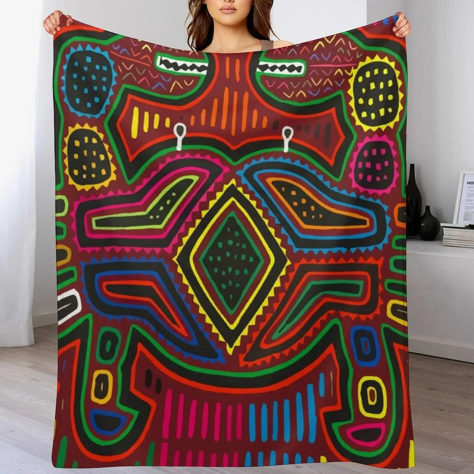 Kuna Mola Design crab Throw Blanket Warm Cozy Throw Blanket for Living Room Couch
Kuna Mola Design crab Throw Blanket Warm Cozy Throw Blanket for Living Room Couch