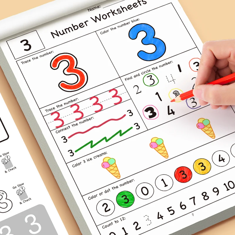 Early Childhood Digital Enlightenment Workbook for Babies to Learn Numbers 32 Pages Fun Math Recognition Workbook
Early Childhood Digital Enlightenment Workbook for Babies to Learn Numbers 32 Pages Fun Math Recognition Workbook