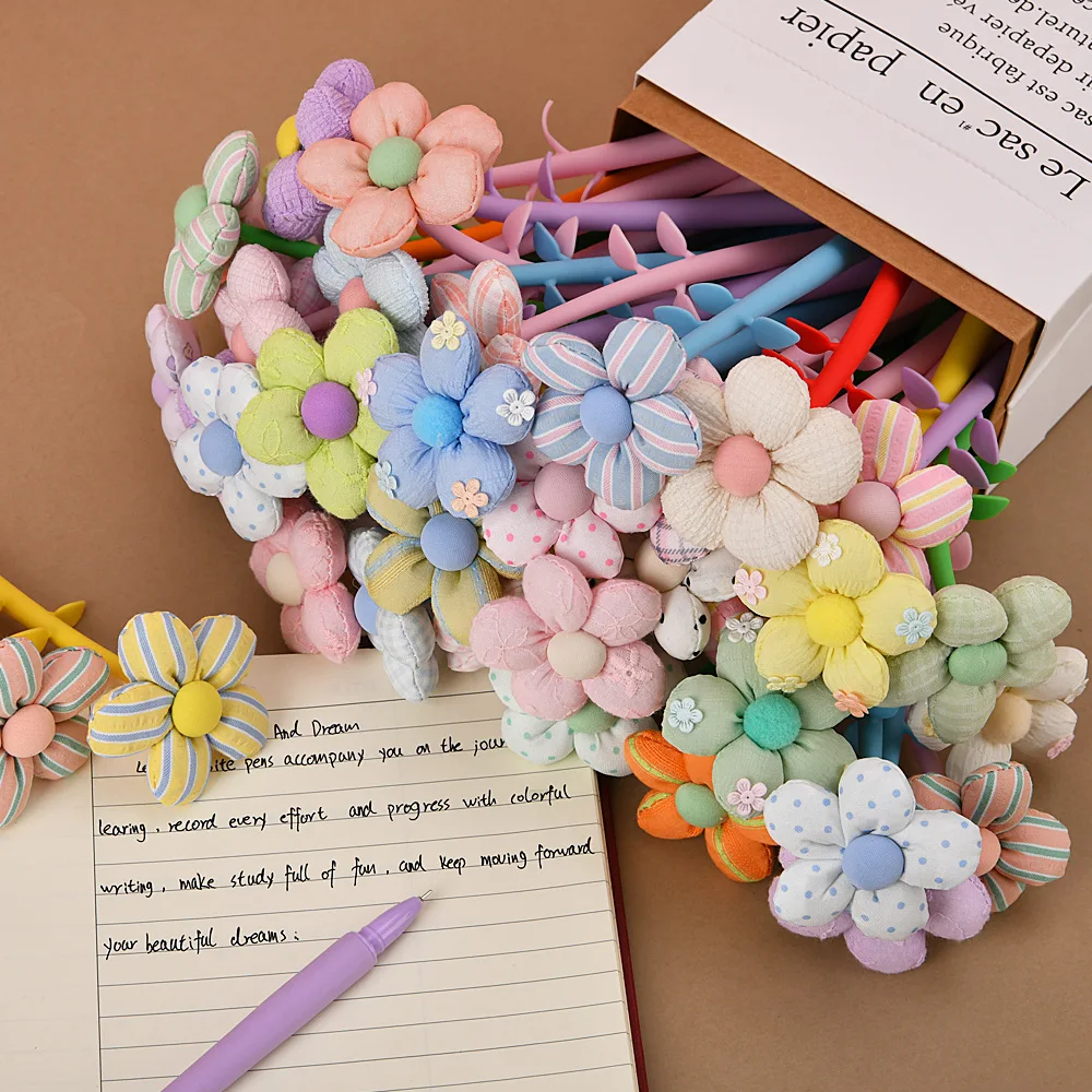 1/5/10Pc Cloth Fabric Flower Shake Gel Pen, 0.5mm Tip Neutral Pen, Cute Writing Pen for Student Office Daily Use
1/5/10Pc Cloth Fabric Flower Shake Gel Pen, 0.5mm Tip Neutral Pen, Cute Writing Pen for Student Office Daily Use