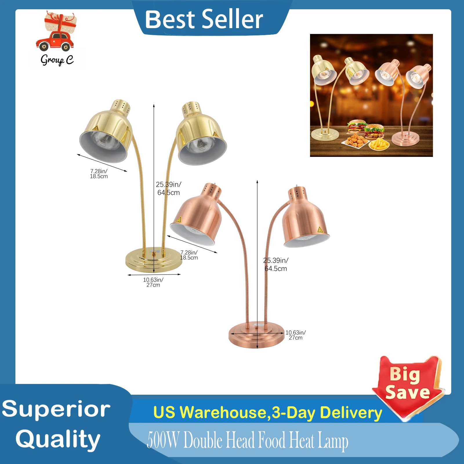 Коммерческая лампа для подогрева еды, 110 В, лампа для подогрева еды с двойной головкой, 500 Вт, нержавеющая сталь для хранения пиццы, гамбургеров, посуды
Коммерческая лампа для подогрева еды, 110 В, лампа для подогрева еды с двойной головкой, 500 Вт, нержавеющая сталь для хранения пиццы, гамбургеров, посуды