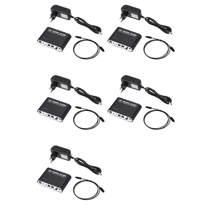 【NEWLY】5X Digital To Analog 5.1 Channel Stereo AC3 Audio DAC Converter Optical SPDIF Coaxial AUX 3.5Mm To 6RCA Decoder EU Plug
【NEWLY】5X Digital To Analog 5.1 Channel Stereo AC3 Audio DAC Converter Optical SPDIF Coaxial AUX 3.5Mm To 6RCA Decoder EU Plug