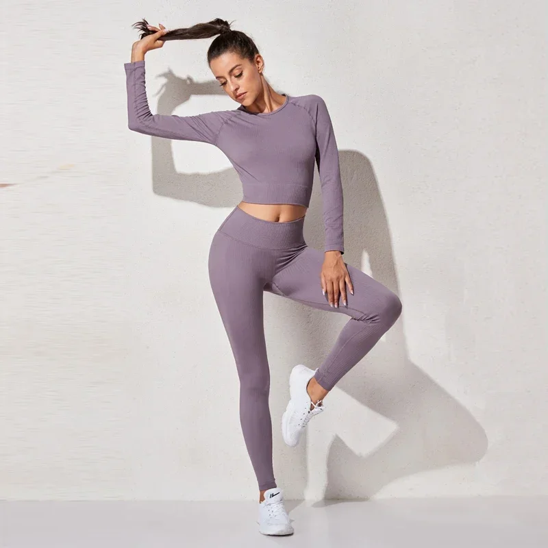 Sportswear Sports Fitness Leggings Seamless Fitness Bras Cropped Tops Long Sleeves Yoga Wear Women's Sportswear
Sportswear Sports Fitness Leggings Seamless Fitness Bras Cropped Tops Long Sleeves Yoga Wear Women's Sportswear
