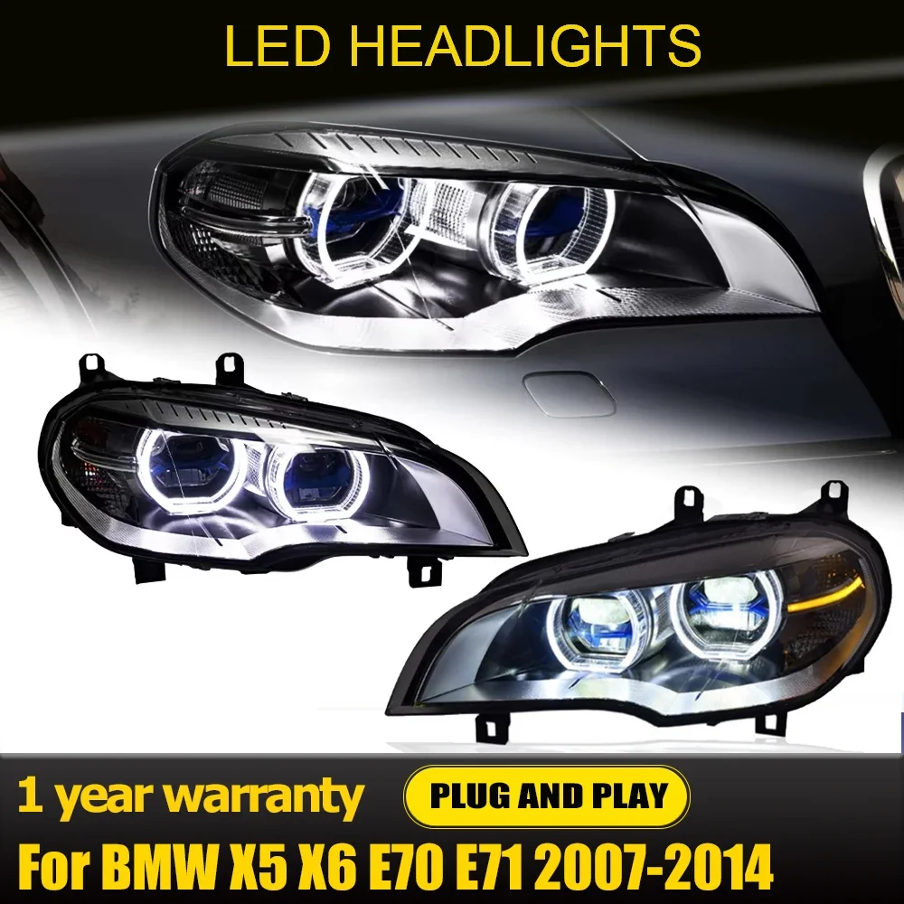 Передняя фара для BMW E70 E71 2007-14, лампы головного света X5 X6 DRL, сигнал поворота, дальний свет, ангельские глазки, Проекционные линзы, автомобильные аксессуары
Передняя фара для BMW E70 E71 2007-14, лампы головного света X5 X6 DRL, сигнал поворота, дальний свет, ангельские глазки, Проекционные линзы, автомобильные аксессуары