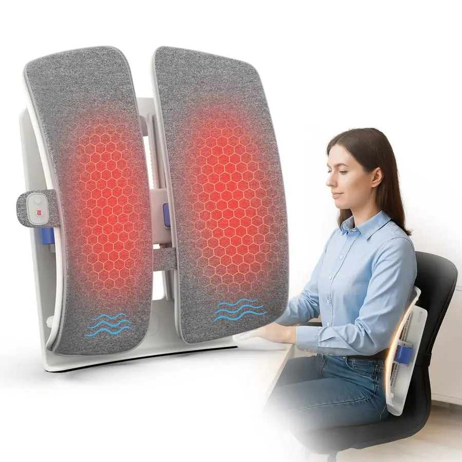 Heated Lumbar Support Pillow with Vibration Massage, Back Support Cushion for Office Chair, Adjustable Height up to 18.1 in Tho
Heated Lumbar Support Pillow with Vibration Massage, Back Support Cushion for Office Chair, Adjustable Height up to 18.1 in Tho