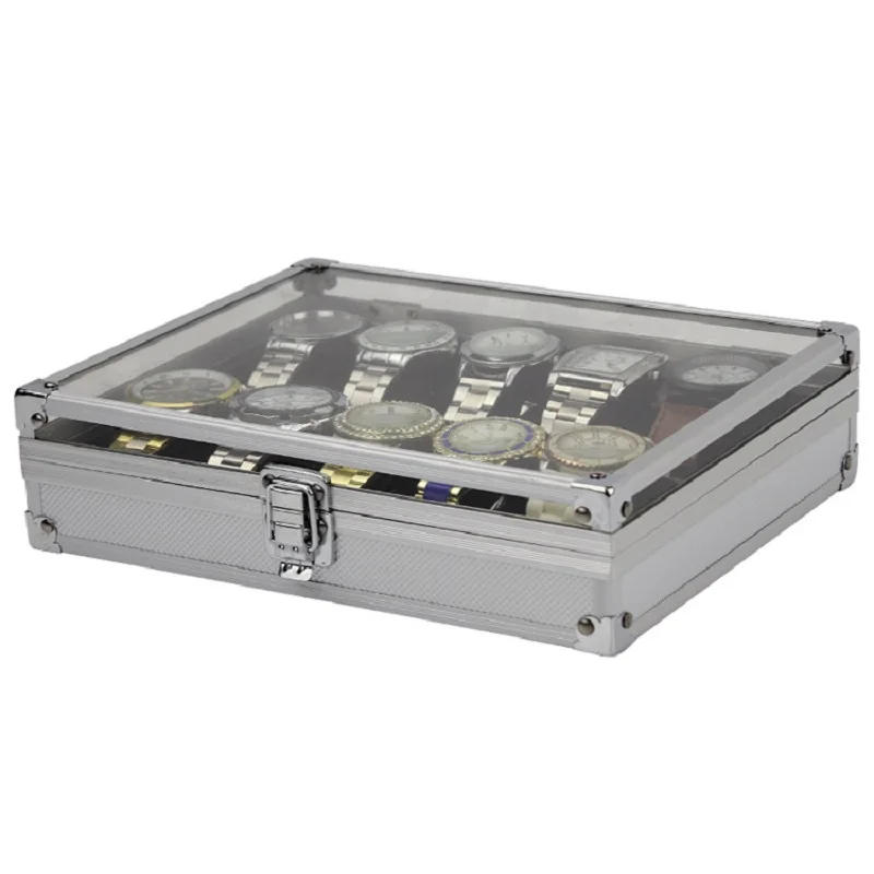VANSIHO Aluminum Watches 6/10/12 Grids Suitcase With Glass Window Watch Storage Aluminum Case Watch Box Organizer For Men watch case watch box organizer
VANSIHO Aluminum Watches 6/10/12 Grids Suitcase With Glass Window Watch Storage Aluminum Case Watch Box Organizer For Men watch case watch box organizer
