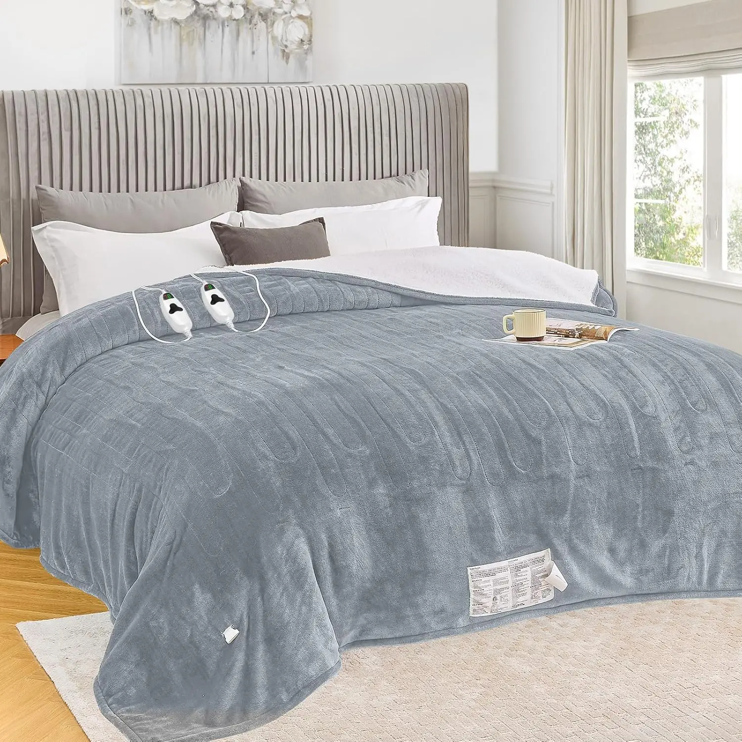 Electric Heated Blanket King Size 100x90 Dual Control 10 Heat Levels Auto-Off Sherpa Throw Dove Grey
Electric Heated Blanket King Size 100x90 Dual Control 10 Heat Levels Auto-Off Sherpa Throw Dove Grey