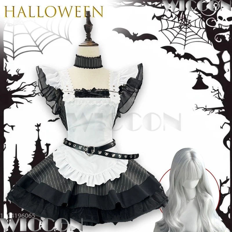 Ретро черно-белый полосатый фартук в стиле Лолиты для горничной, милый японский стиль, аниме, платье для косплея, субкультура, Хэллоуин, потому что праздничный костюм
Ретро черно-белый полосатый фартук в стиле Лолиты для горничной, милый японский стиль, аниме, платье для косплея, субкультура, Хэллоуин, потому что праздничный костюм