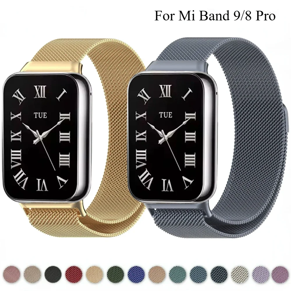 Миланский ремешок-петля для Xiaomi Mi Band 8 Pro/Mi Band 9 Pro Correa SmartWatch, металлический магнитный браслет для Redmi Watch 5 4
Миланский ремешок-петля для Xiaomi Mi Band 8 Pro/Mi Band 9 Pro Correa SmartWatch, металлический магнитный браслет для Redmi Watch 5 4