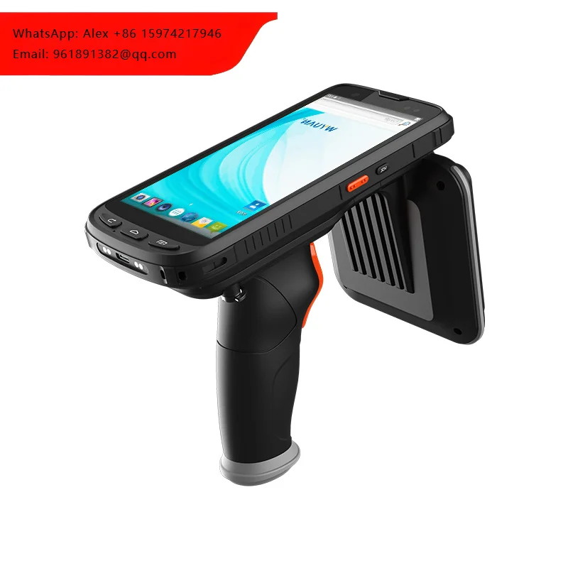 WYUAN Handheld RFID Reader UHF Smart Mobile Terminal 860-960MHz Long Range Android Barcode Scanner Warehouse Retail Inventory