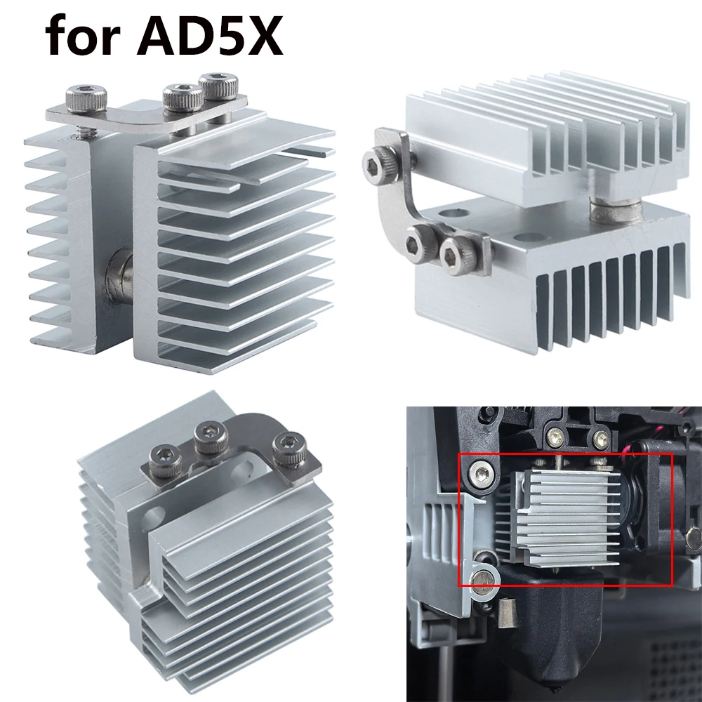 Heat Sink For Flashforge AD5X Heating Sink All-metal Cooler And Aluminum Block Heating Sink For AD5X 3D Printer Heatsink Parts
Heat Sink For Flashforge AD5X Heating Sink All-metal Cooler And Aluminum Block Heating Sink For AD5X 3D Printer Heatsink Parts