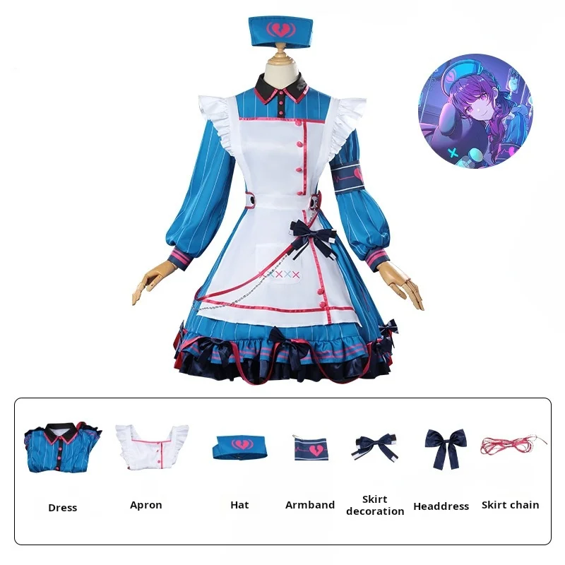 Аниме PJSK Asahina Mafuyu Косплей Костюм Проект Sekai Костюм Прекрасная синяя униформа горничной Платье Костюм Женская игровая одежда
Аниме PJSK Asahina Mafuyu Косплей Костюм Проект Sekai Костюм Прекрасная синяя униформа горничной Платье Костюм Женская игровая одежда