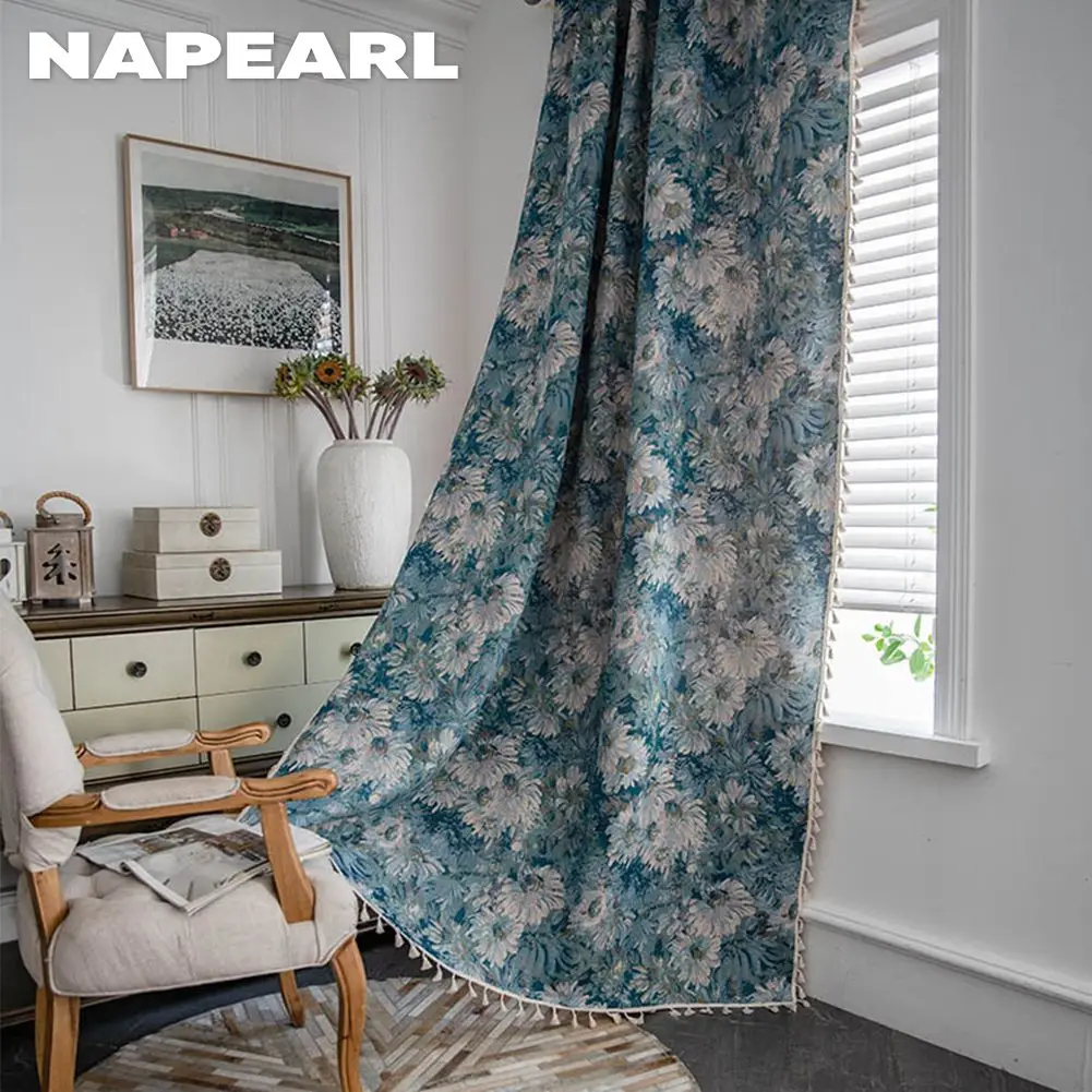 NAPEARL винтажный богемный стиль, синий цветочный принт, льняная хлопковая занавеска с кисточками, декор для гостиной, спальни, 1 шт.
NAPEARL винтажный богемный стиль, синий цветочный принт, льняная хлопковая занавеска с кисточками, декор для гостиной, спальни, 1 шт.