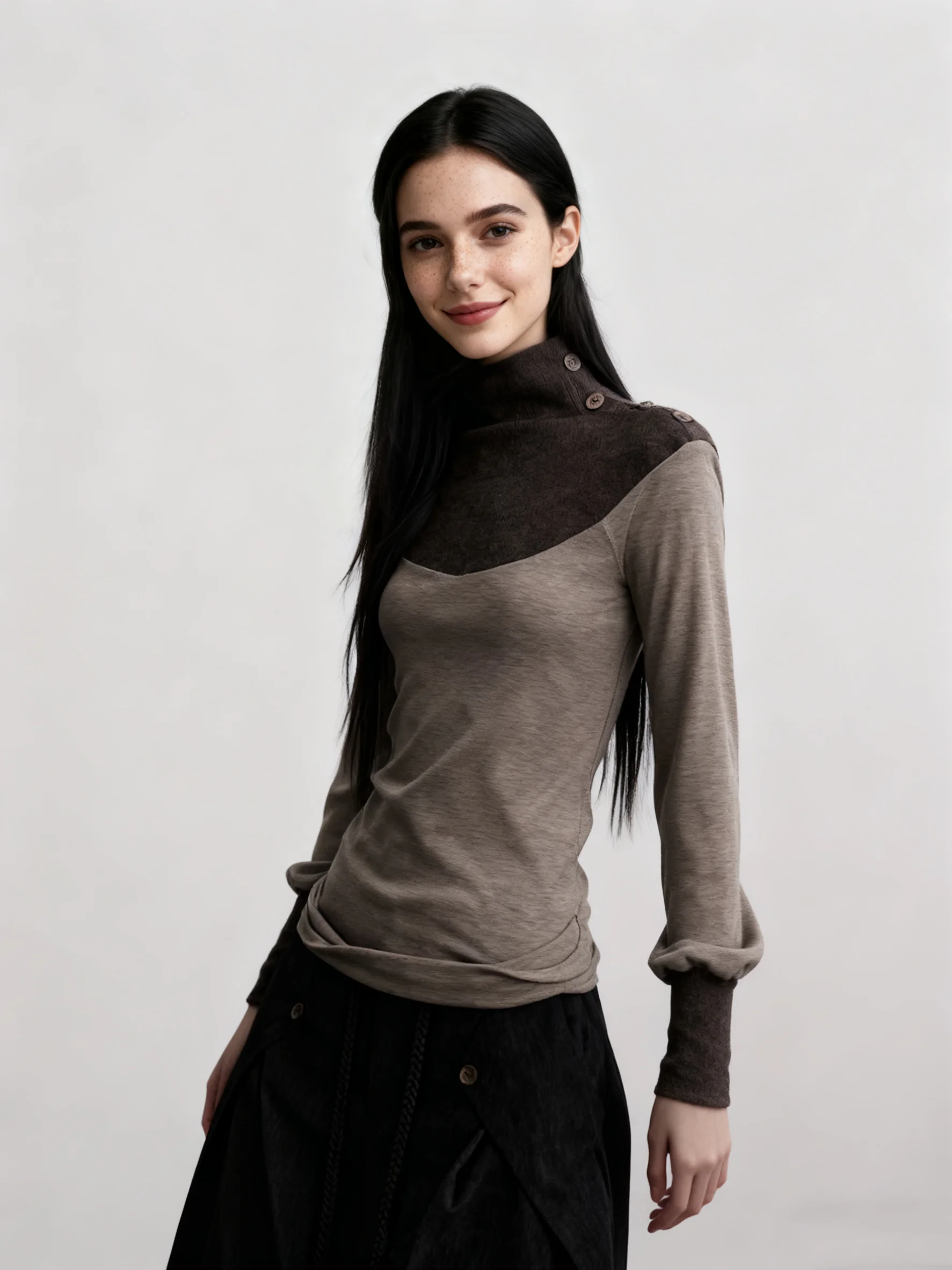 Осенне-зимняя цветная блузка, винтажная утягивающая шерстяная футболка Long Sve, женская футболка с базовым слоем, корейский высокий воротник с принтом
Осенне-зимняя цветная блузка, винтажная утягивающая шерстяная футболка Long Sve, женская футболка с базовым слоем, корейский высокий воротник с принтом