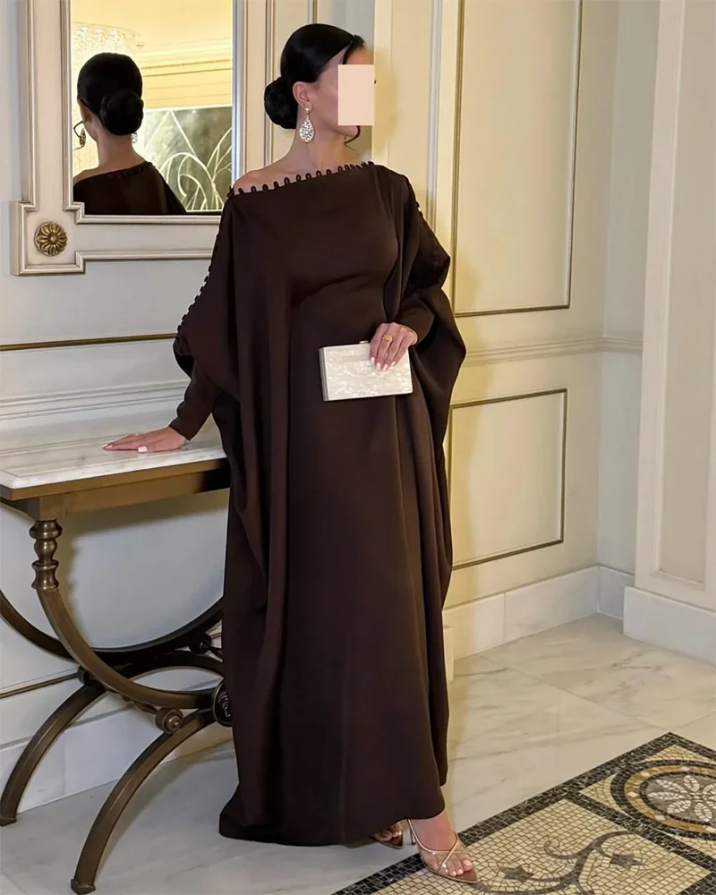 Customized Long Sleeves Prom Dresses Boat Neck Formal Dress Pleated Temperament High Quality Evening Gowns Corset Party Gown
Customized Long Sleeves Prom Dresses Boat Neck Formal Dress Pleated Temperament High Quality Evening Gowns Corset Party Gown